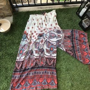 Free People Patterned Flowy pant